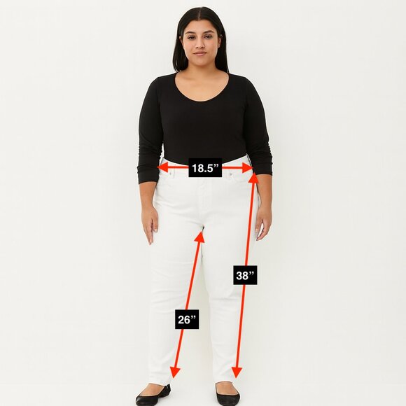 Universal Thread White Jeans Size 16 High Rise Skinny Crop - Picture 2 of 6